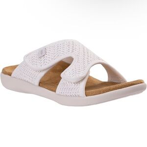 Revitalign White Slide Sandals